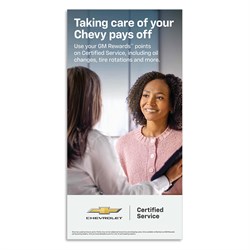 4 x 8 Certified Service Chevy Paying with GM Rewards Point Tension Graphic Insert