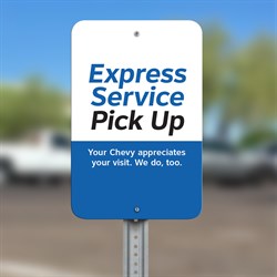 Chevy Parking Sign Express Pickup