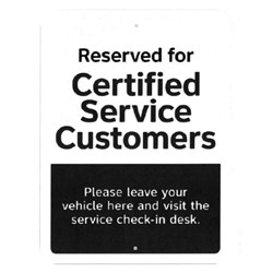 Buick/GMC Certified Service Parking Sign