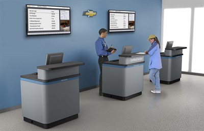 Modular Service Advisor Desk with Pencil Drawer